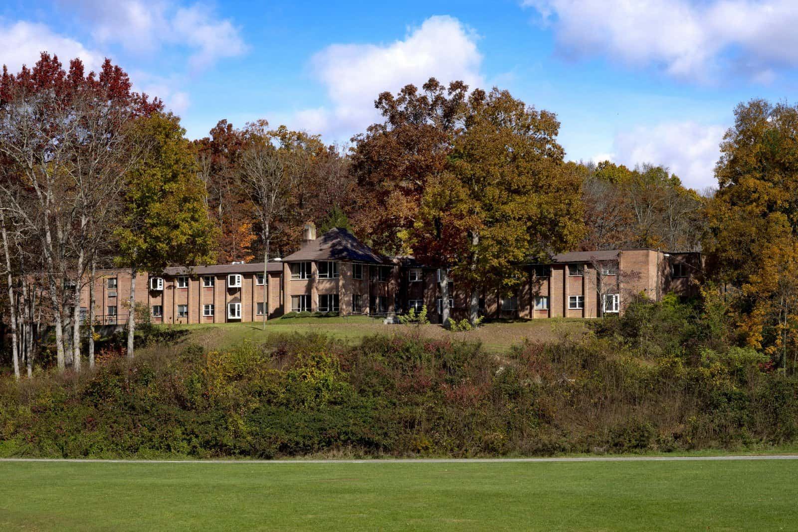 Autumn campus exterior at GlenWood Park Princeton