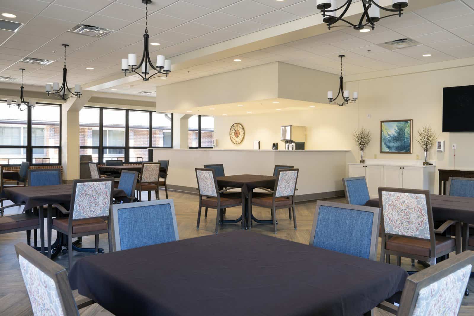 Upstairs dining room at GlenWood Park