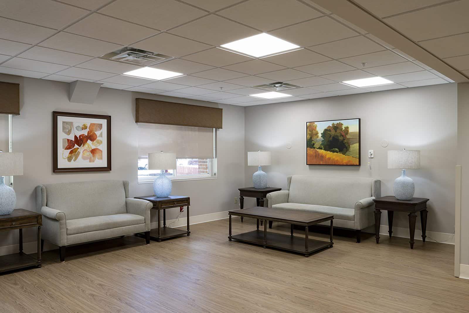 Family living room lounge at GlenWood Park